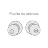 TESA 3500 - Pomo giratorio de tulipa para puertas de entrada