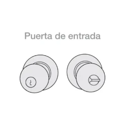 TESA 3500 - Pomo giratorio de tulipa para puertas de entrada