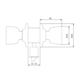 TESA 3502 - Pomo giratorio de tulipa solo Llave para puertas porteria