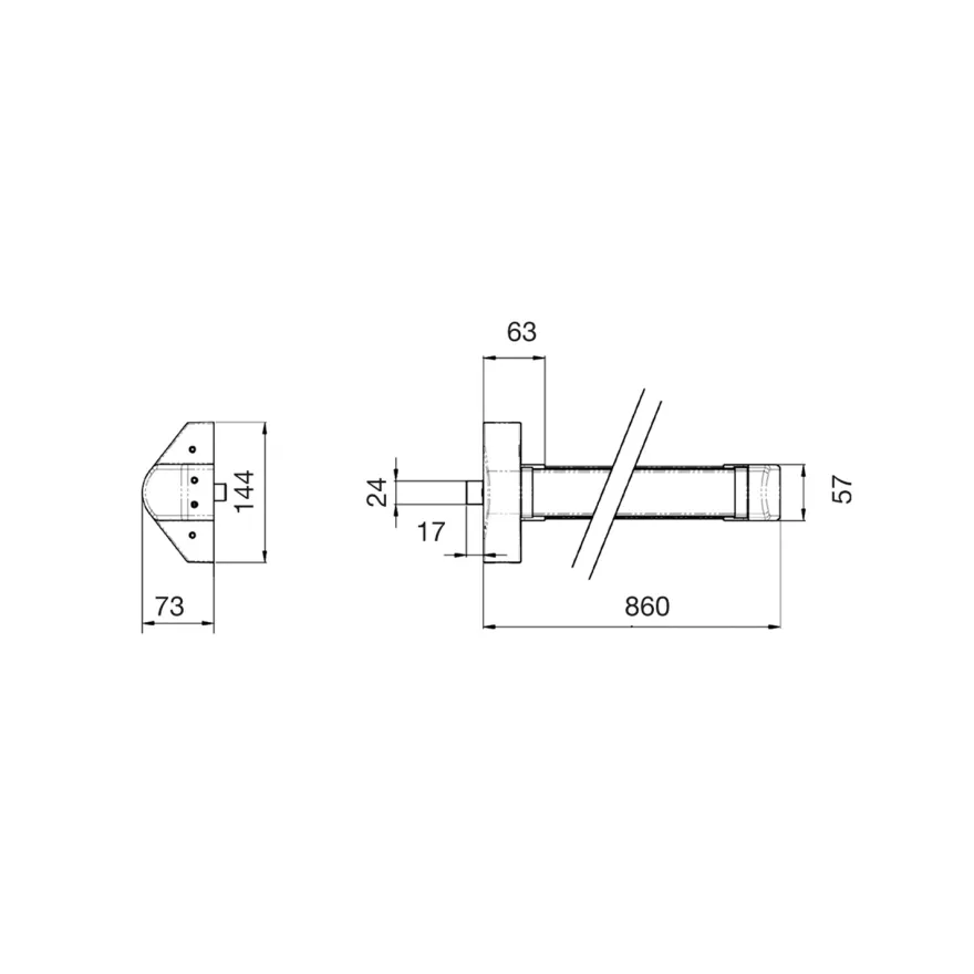TESA QUICK 1E - Antipánico de empuje PUSH para embutir reversible