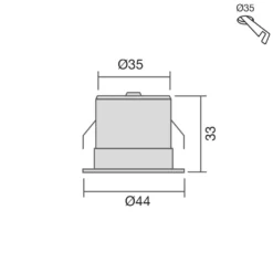 TINY - Foco Led empotrable de aros intercambiables a 240V.