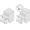 Tirador con y sin tope para cajón interior Blum Tandembox Antaro perfil M / K