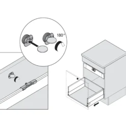 Tirador con y sin tope para cajón interior Blum Tandembox Antaro perfil M / K