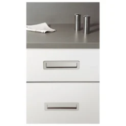 Tirador Embutido a la puerta LOW rectangular con puntas redondas