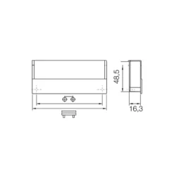 Tirador Embutido al canto FUMI rectangular con base