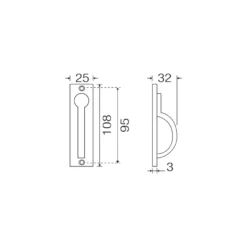 Tirador pendular para canto de puerta Mi Satori