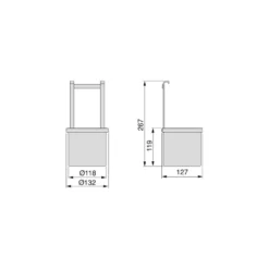 TITAN - Perfil plano para accesorios de cocina colgantes