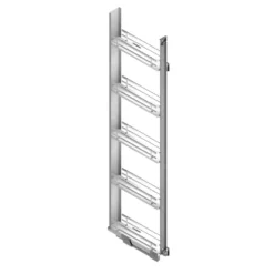 TITÁN Línea FLAT - Columna botellero extraíble Cromo/Blanco