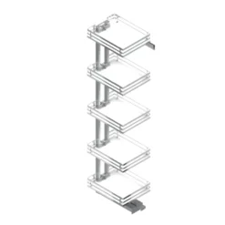 TITÁN Línea FLAT - Columna despensero extraíble Cromo/Blanco