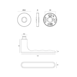 TOKYO - Manillas ergonómicas de roseta redonda JNF
