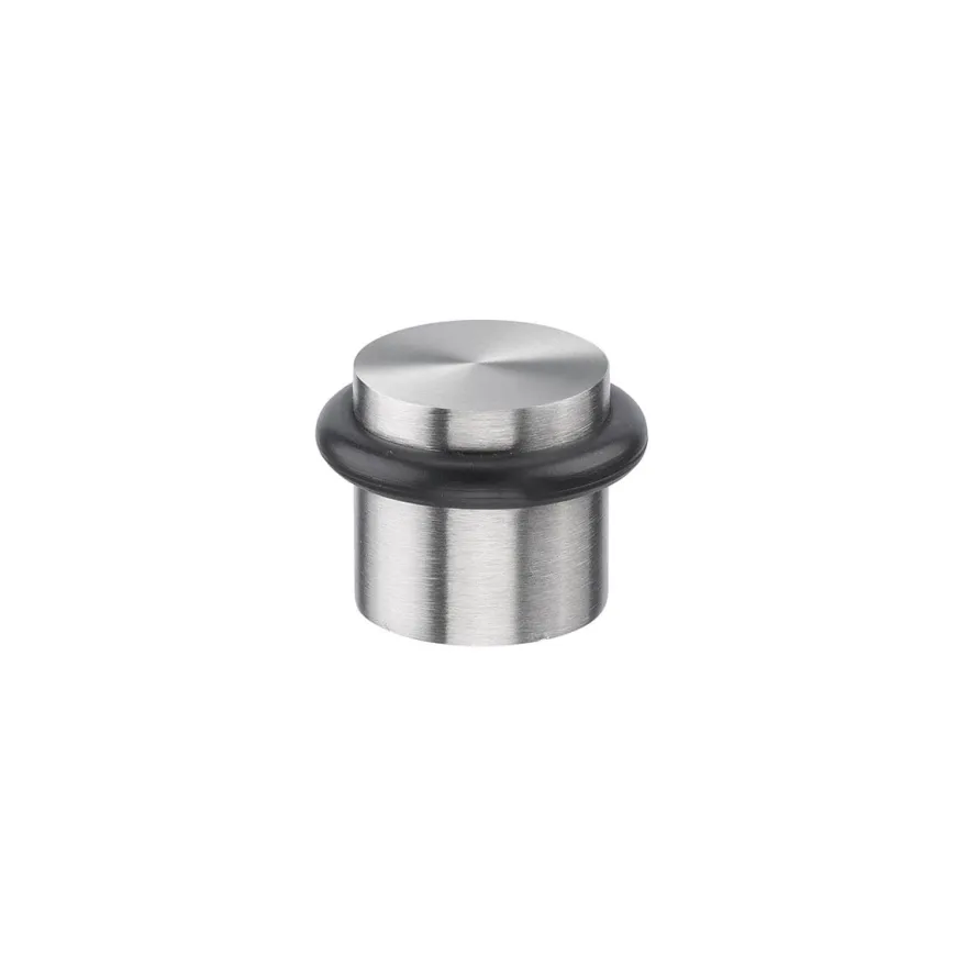 Tope cilíndrico con goma para puertas de fijación tornillo