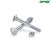 Tornillos SPAX de cabeza redonda y cuello cuadrado con tuerca DIN 603