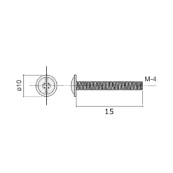 Tornillo unión y tubo con cabeza M-4