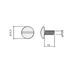 Tornillo unión y tubos sin cabeza W-1/4