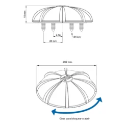 TORTUGA - Set unión para tableros de mesa extensible