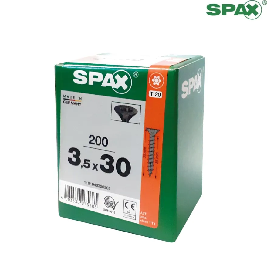 TORX - Tornillos de cabeza plana negros SPAX
