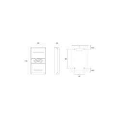 TOUCHLESS - Interruptor con cable para el accionamiento de cierrapuertas para cierrapuertas CONSERJE
