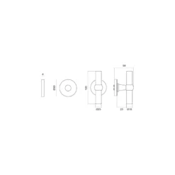TRAIN FIX - Pomo fijo macizo con base redonda