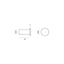 TUB AL - Percha tubular de pared