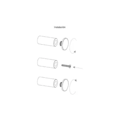 TUB AL - Percha tubular de pared