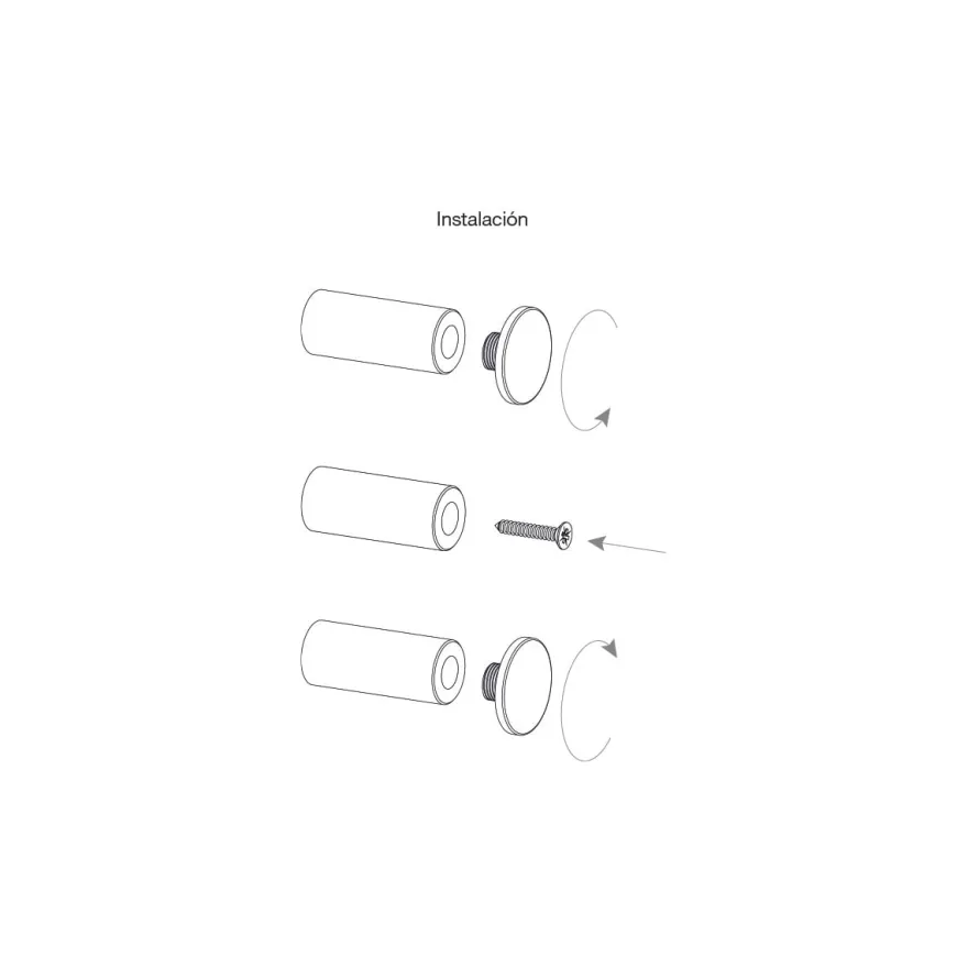 TUB AL - Percha tubular de pared
