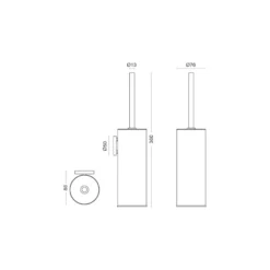 TUBE - Escobillero de pared