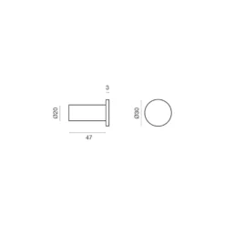 TUB - Percha tubular a pared