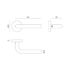 TUBULAR ROUND 19 - Manilla de roseta redonda JNF