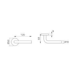 TUBULAR ROUND 16 -Manillas de roseta redonda JNF