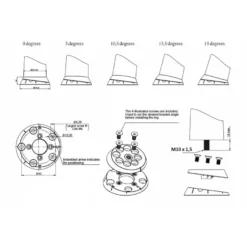 TWIST - Base angular inclinable para fijar patas Ø60