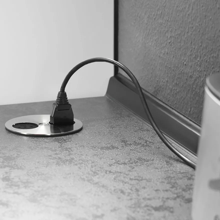 TWIST - Enchufe compacto de encastre para encimeras (apertura manual)