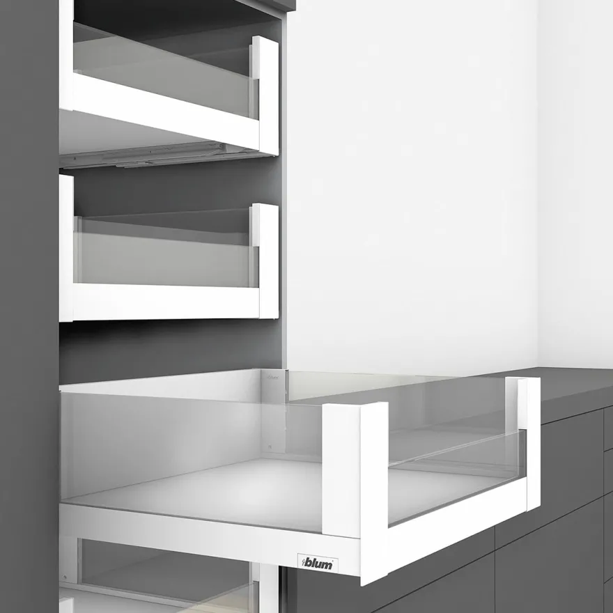 Vidrios transparentes para cajones Blum Legrabox Free