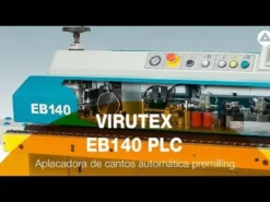 VIRUTEX EB140 PLC - Aplacadora de cantos automática Pre-Milling con depósito de cola
