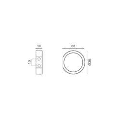 WATCH - Pomo semicircular con grabado de diamante
