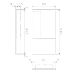 WAVE - Juego de manillas para puertas batientes de interior