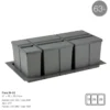 9XL - Cubos de basura de 2, 3 o 4 cubos