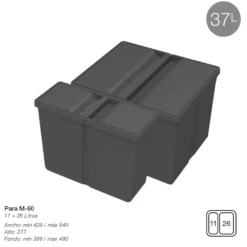 9XL - Cubos de basura de 2, 3 o 4 cubos