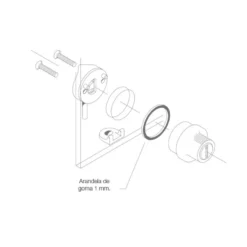 X-689 PIVOT - Cerradura embutida con bulón de anclaje para cristal