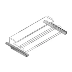 Zapatero Extraíble Sin Frontal Cromo Mate para muebles con puerta