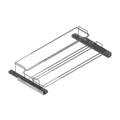 Zapatero Extraíble Sin Frontal Antracita para muebles con puerta