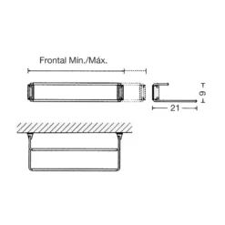 Zapatero Frontal o lateral fijo extensible Cromado