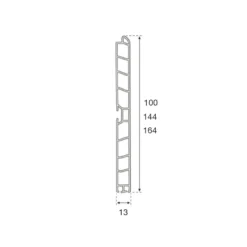Zócalo liso de Aluminio/PVC (h=96/146/166 mm)
