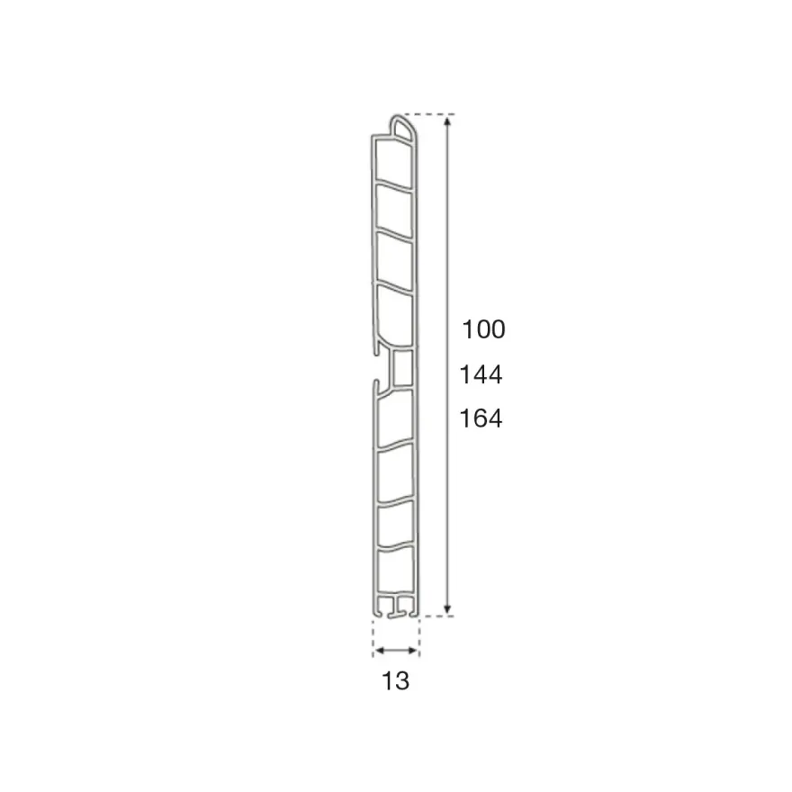 Zócalo liso de Aluminio/PVC (h=96/146/166 mm)