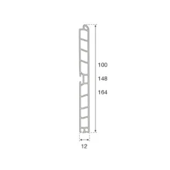 Zócalo liso de Aluminio/PVC (h=100/148/164 mm)
