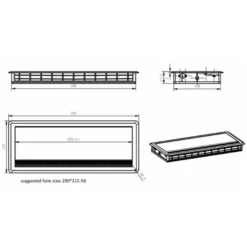 ZENIT SMOVE - Pasacables rectangular con tapa abatible decelerante