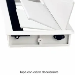 ZENIT SMOVE - Pasacables rectangular con tapa abatible decelerante